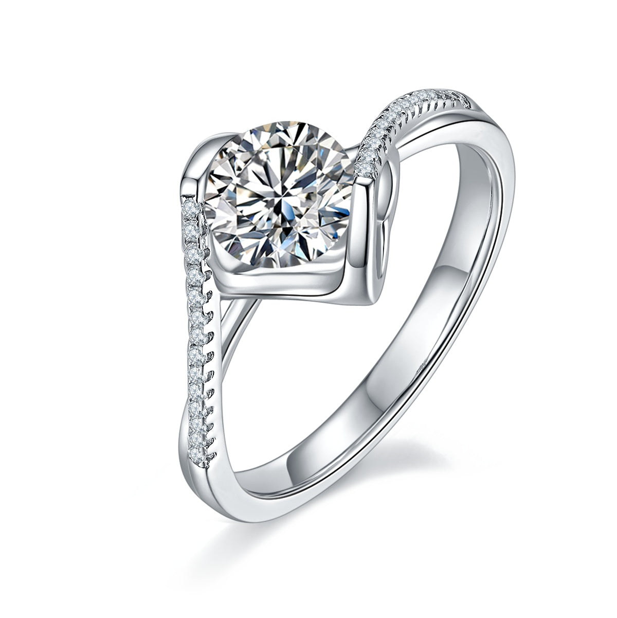 Forever One Pavé Solitaire Ring