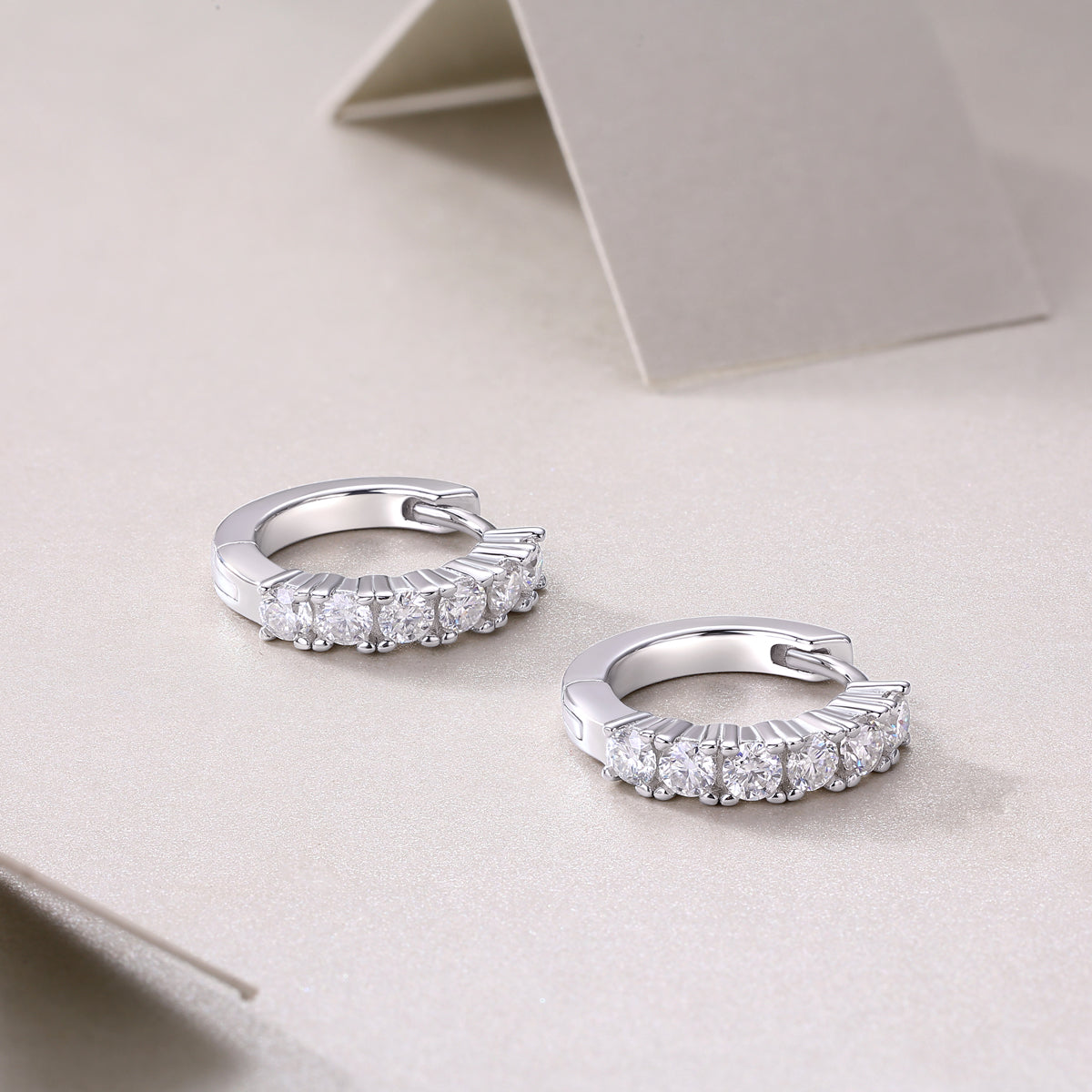 Luxe Pavé Huggie Hoop Earrings