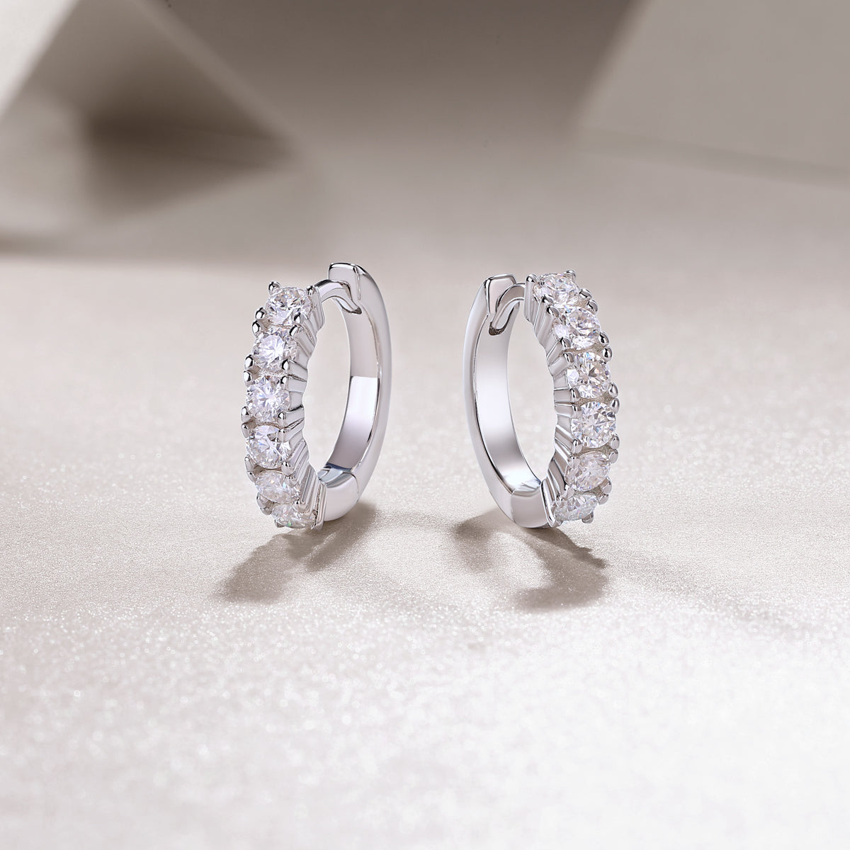 Luxe Pavé Huggie Hoop Earrings