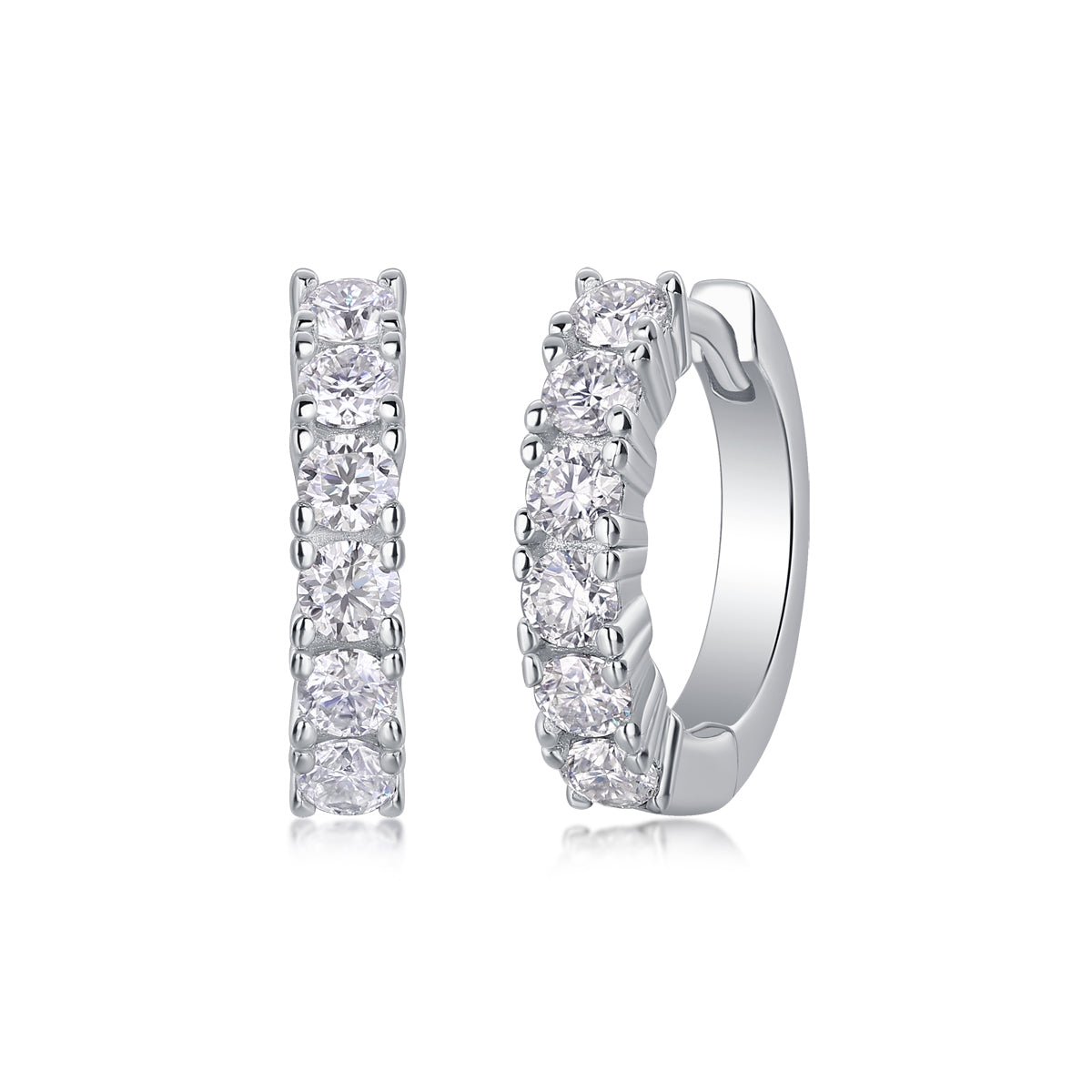 Luxe Pavé Huggie Hoop Earrings