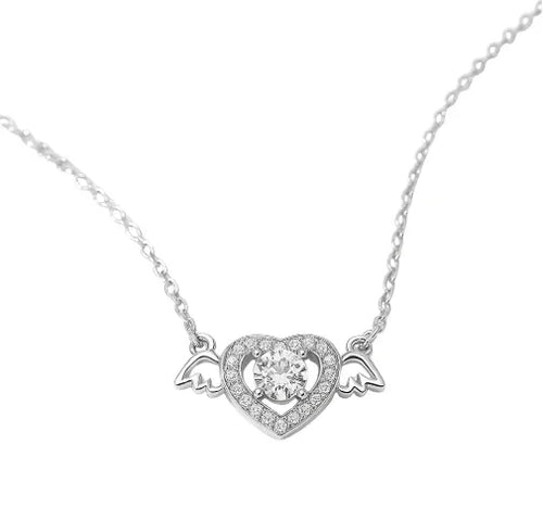Celestial Charm: Winged Heart Pendant - Viva La Plata