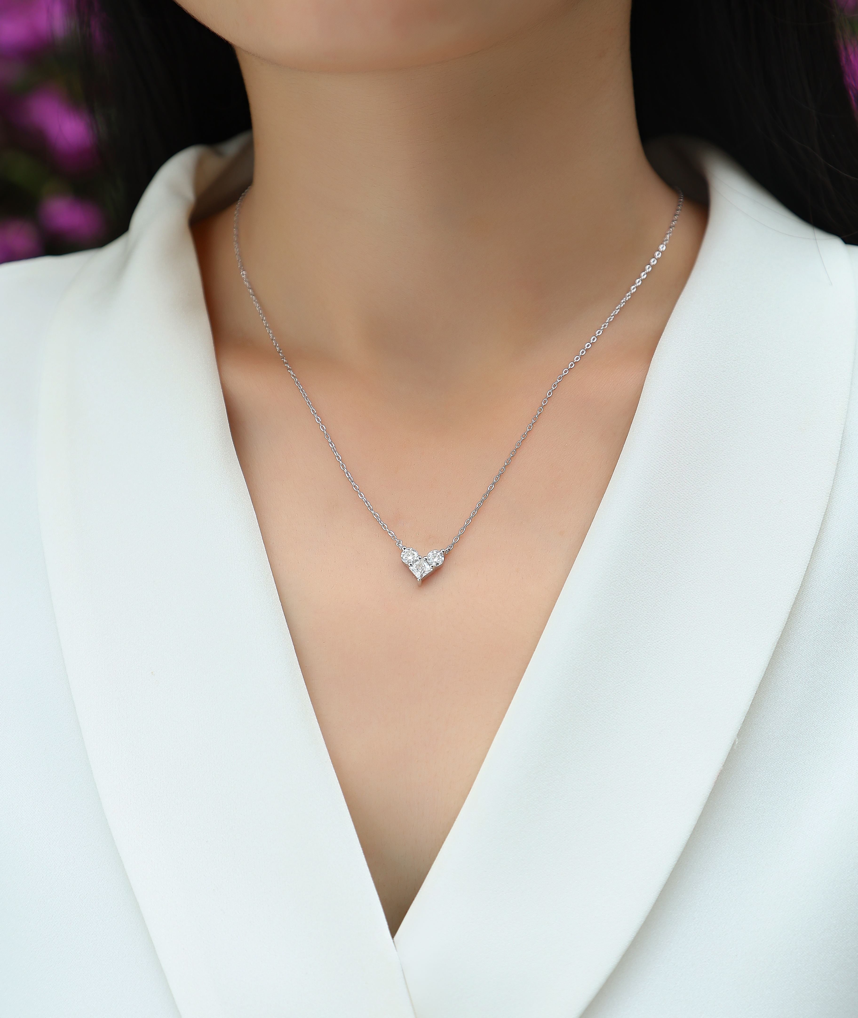 Amour Heart-Cut Solitaire Necklace