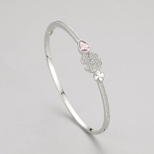 Eternal Blossom Silver Bangle - Viva La Plata