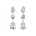 Lumière Cascade Moissanite Drop Earrings - Viva La Plata