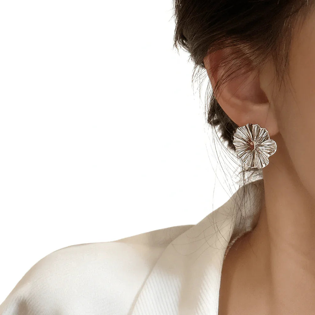 Luna Petal Sterling Earrings - Viva La Plata